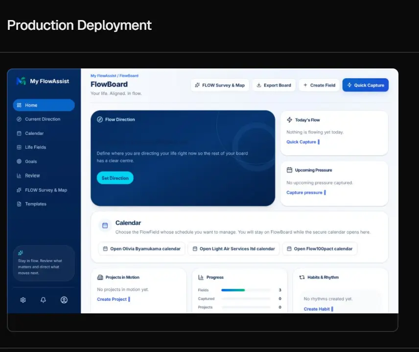 FlowAssist project interface