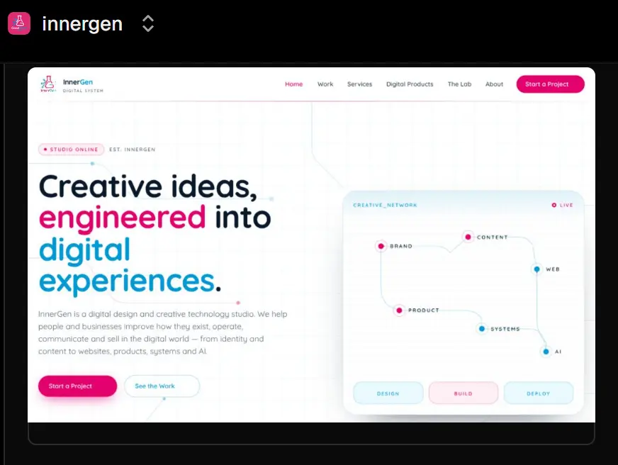 InnerGen project interface